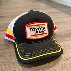 Toyota Racing Embroidered Logo 3 Stripe Strap Back Hat Cap NASCAR Logo